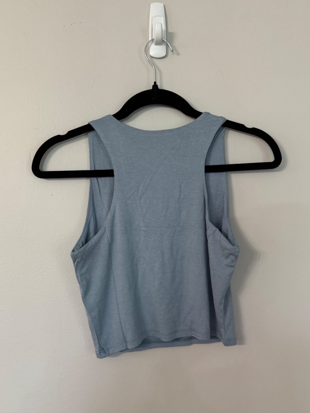 Lulus Basics Feel Like Dancing Denim Blue Deep V-Neck Crop Top Sz S NWT - Picture 6 of 6